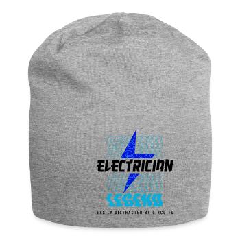 Stromkreise, Spannung, Elektriker, Handwerker, - Jersey-Beanie - Grau meliert - Vorne