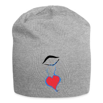 PLEUREZ UN AMOUR - Bonnet en jersey - gris chiné - Devant