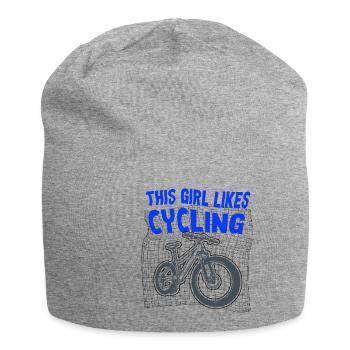 Mädchen mag Radfahren Fahrrad Cardio Nachhaltige - Jersey-Beanie - Grau meliert - Vorne