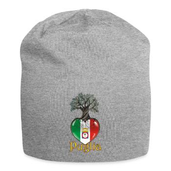 Puglia roots heart - Jersey Beanie - heather grey - Front