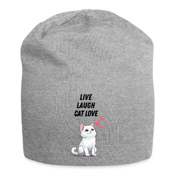 Cat Love Katzenliebe - Jersey-Beanie - Grau meliert - Vorne