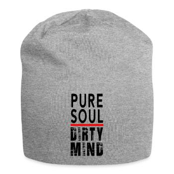 Pure soul dirty mind - Jersey Beanie - heather grey - Front