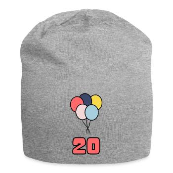 20. 20 ANS. 20e ANNIVERSAIRE. ANNIVERSAIRE 20 ANS. - Bonnet en jersey - gris chiné - Devant