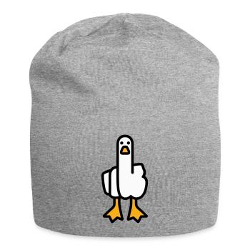 Statement Gans - Jersey-Beanie - Grau meliert - Vorne