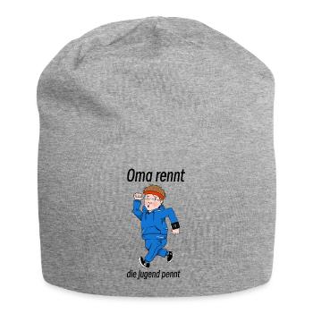 Mamie court - Bonnet en jersey - gris chiné - Devant