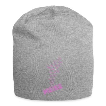 Geschenk für Meike - Jersey-Beanie - Grau meliert - Vorne