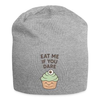 Mange-moi si tu oses Cupcake - Bonnet en jersey - gris chiné - Devant