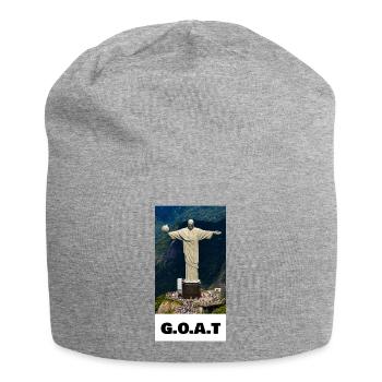 GOAT Christ Football Icon - Jersey Beanie - heather grey - Front