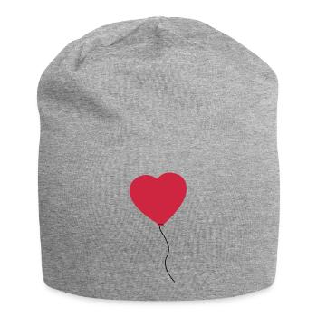 Love Heart Balloon - Jersey-Beanie - Grau meliert - Vorne