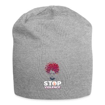 Stop violence - Jersey Beanie - heather grey - Front