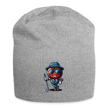 Funny golf tomato in a cool suit with - Jersey Beanie - heather grey - Front