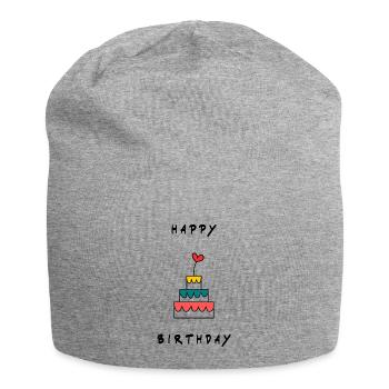 JAHRESTAG. ALLES GUTE ZUM GEBURTSTAG!. ALLES GUTE ZUM GEBURTSTAG!. - Jersey-Beanie - Grau meliert - Vorne