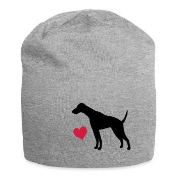 Dobermann - Jersey-Beanie - Grau meliert - Vorne
