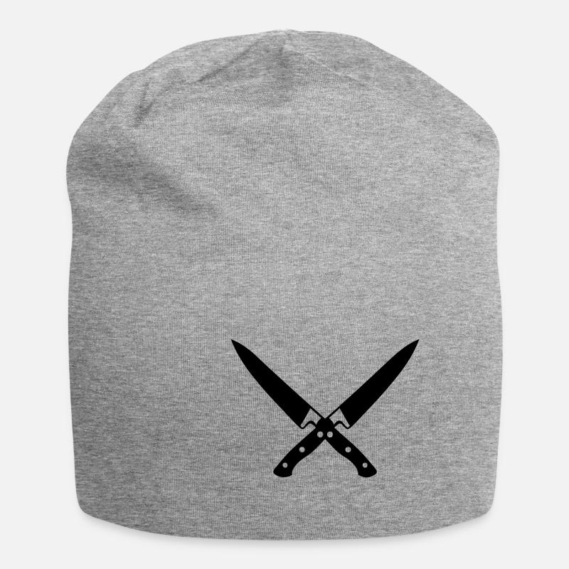 couteau croise 712 - Bonnet en jersey - gris chiné