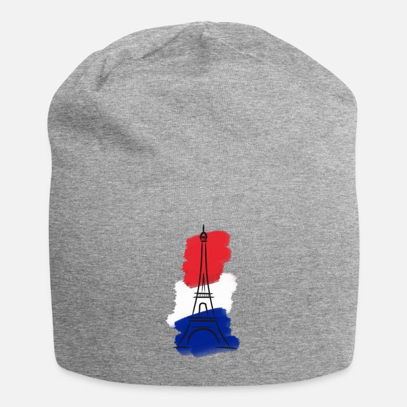 tour Eiffel - Bonnet en jersey - gris chiné
