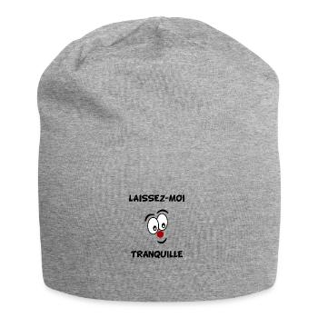 LAISSEZ-MOI TRANQUILLE. HUMOUR - Bonnet en jersey - gris chiné - Devant