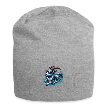 Lustige Ziege Beim Schwimmen Sport Design - Jersey-Beanie - Grau meliert - Vorne