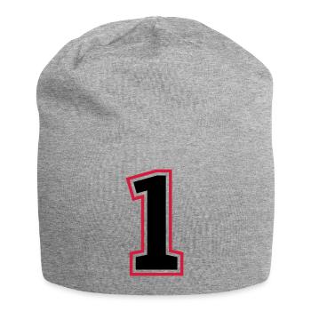 1 chiffre - Bonnet en jersey - gris chiné - Devant