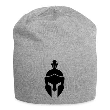 Spartaner Helm - Jersey-Beanie - Grau meliert - Vorne