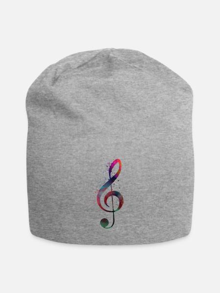 Musik-Universal-Taste - Jersey-Beanie - Grau meliert
