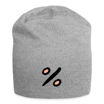 Prozent Symbol. % Zeichen. Handgezeichnet. - Jersey-Beanie - Grau meliert - Vorne