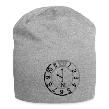 50 Jahre Uhr, Geburtstag der Uhr - Jersey-Beanie - Grau meliert - Vorne