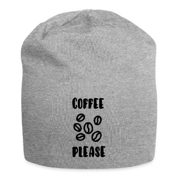 Kaffee bitte - Jersey-Beanie - Grau meliert - Vorne