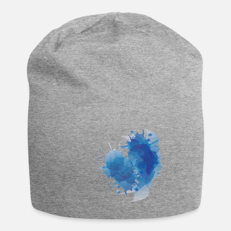 Farbverlauf Klecks Farbspritzer Maler Geschenk - Jersey-Beanie - Grau meliert
