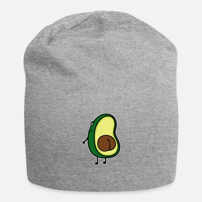 Avocado - Jersey-Beanie - Grau meliert