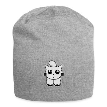 Kitty - Jersey Beanie - heather grey - Front