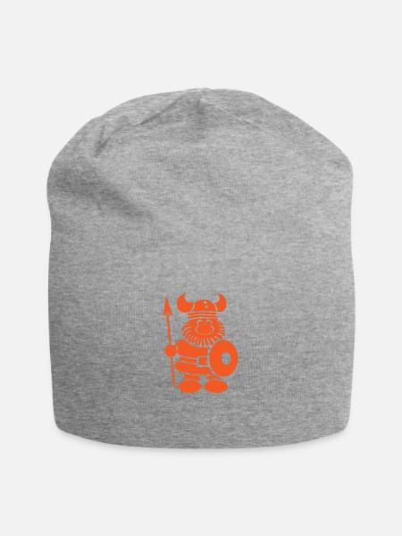Wikinger Geschenk Spruch Dänemark Nord - Jersey-Beanie - Grau meliert