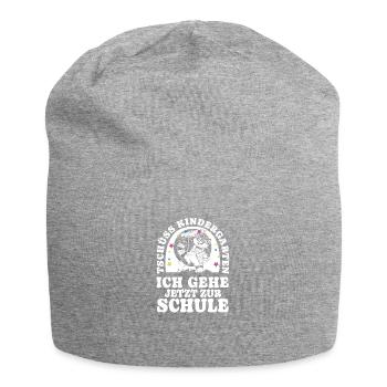 Einschulung 06 Zeichenfläche 7 Kopieren 7 - Jersey-Beanie - Grau meliert - Vorne