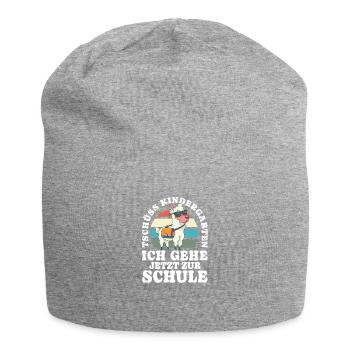 Einschulung 13 Zeichenfläche 7 Kopieren 15 - Jersey-Beanie - Grau meliert - Vorne