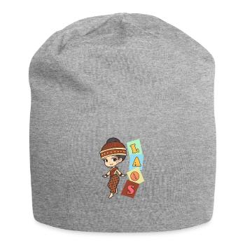 Laos Lao Laotian Girl Dress Lao I Gift - Jersey Beanie - heather grey - Front