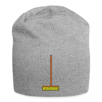 cleaning cleaning cleaning lady broom wischmop23 - Jersey Beanie - heather grey - Front