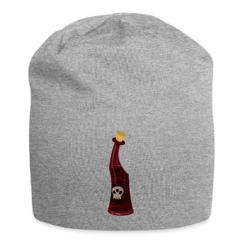 Flasche mit Gift - Jersey-Beanie - Grau meliert - Vorne