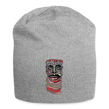 LONG COU - Bonnet en jersey - gris chiné - Devant