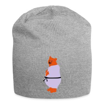 taekwondo bear - Bonnet en jersey - gris chiné - Devant