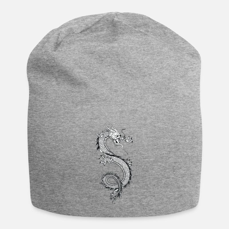 Chinesischer Drache - Jersey-Beanie - Grau meliert