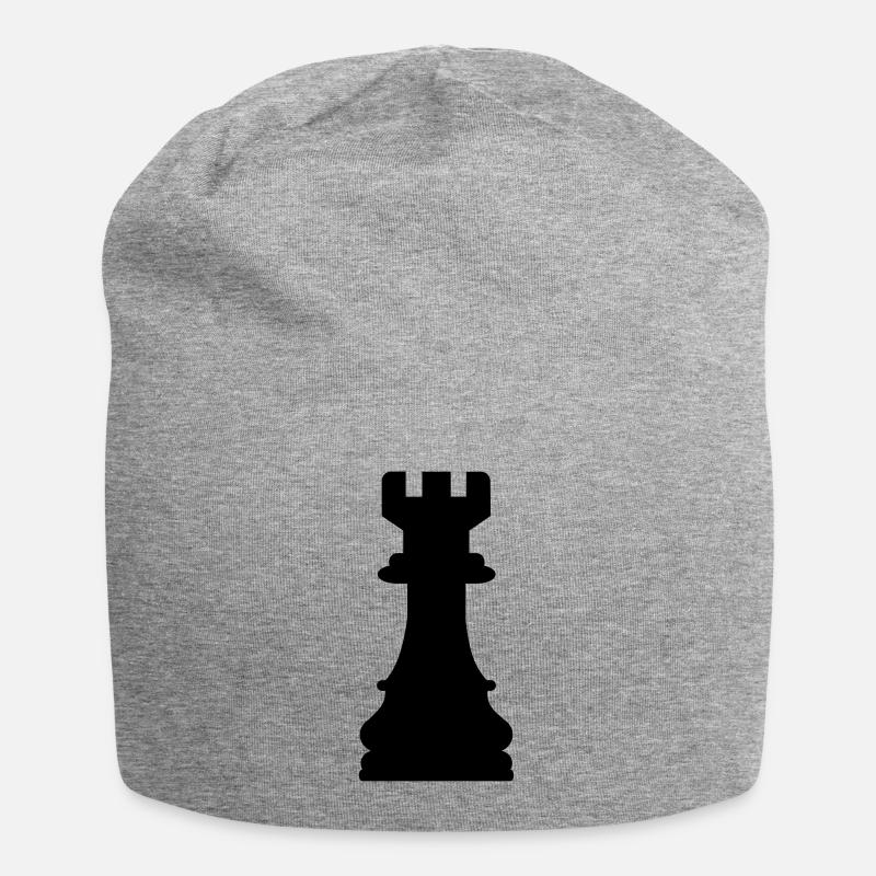 Schach Turm - Jersey-Beanie - Grau meliert