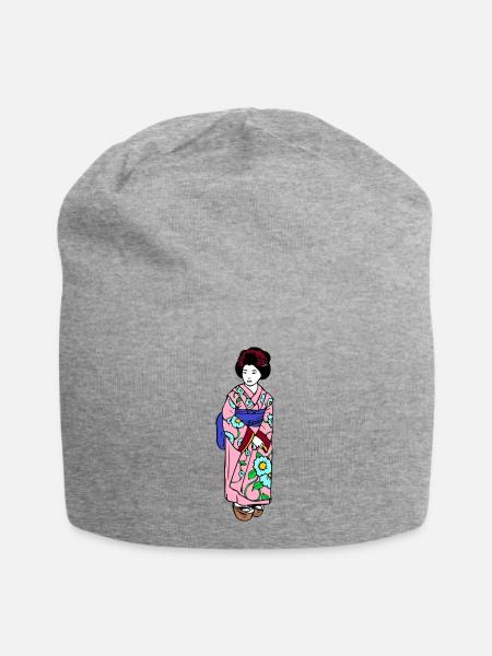 Geisha - Jersey-Beanie - Grau meliert