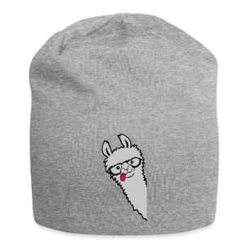 Nerd Horn Lunettes Lama - Bonnet en jersey - gris chiné - Devant