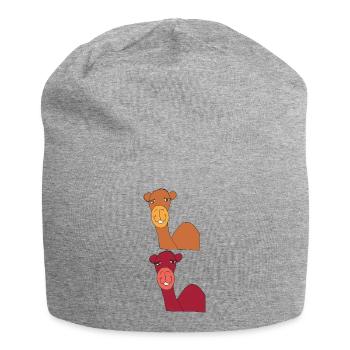 kamel doppelt - Jersey-Beanie - Grau meliert - Vorne