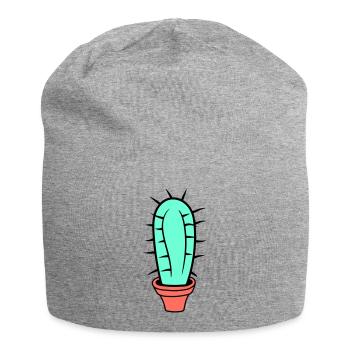 Petit Cactus Épines Désert Cactus Pot de Fleur - Bonnet en jersey - gris chiné - Devant