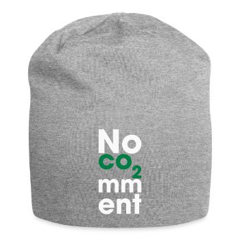 Aucun commentaire sur le CO2 – Déclaration sur l’énergie propre - Bonnet en jersey - gris chiné - Devant