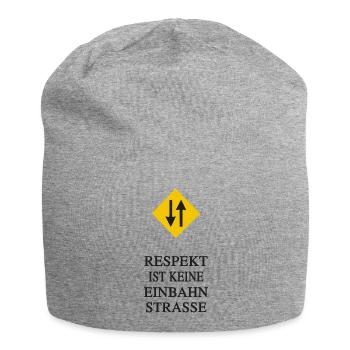 Respekt. Keine Einbahnstraße - Jersey-Beanie - Grau meliert - Vorne