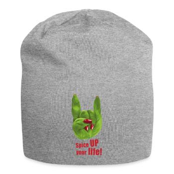 Spice UP your life - Basilikum - Rock ’n’ Roll - Jersey-Beanie - Grau meliert - Vorne