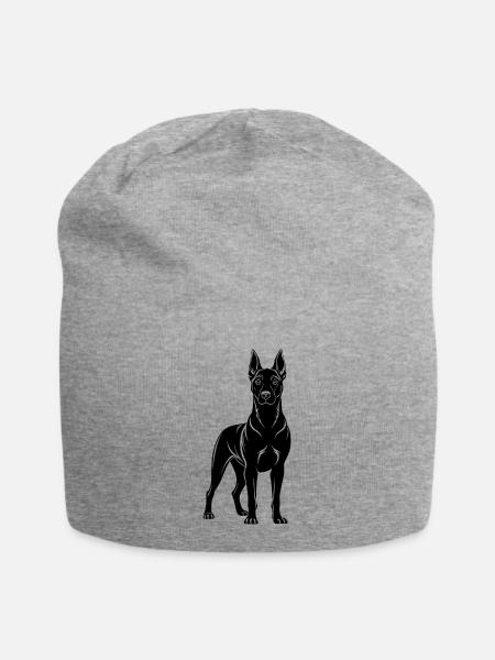 Belgischer Malinois - Jersey-Beanie - Grau meliert