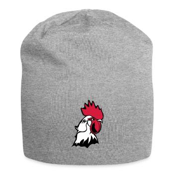 head chicken chicken bascour king - Jersey Beanie - heather grey - Front