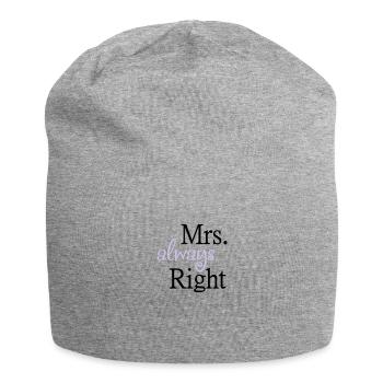 Mrs. always Right - Jersey-Beanie - Grau meliert - Vorne